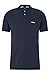 Produktbild BOSS Herren Paule 2 Slim-Fit Poloshirt aus Baumwoll-Piqué mit gestreiften Einsätzen Dunkelblau M