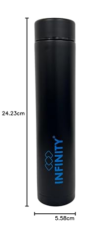 Image of Infinity Selfie Vacuum Insulated Stainless Steel Bottle | 24 Hrs Hot & Cold | for Office | Gym | Sports | College | Travelling | 250 ml Black Colour | Leak Proof | Lightweight | Sleek Design |