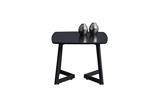 Table Basse Tibet 1 Noir Raffiné Meuble de Salon Design Carré - 4
