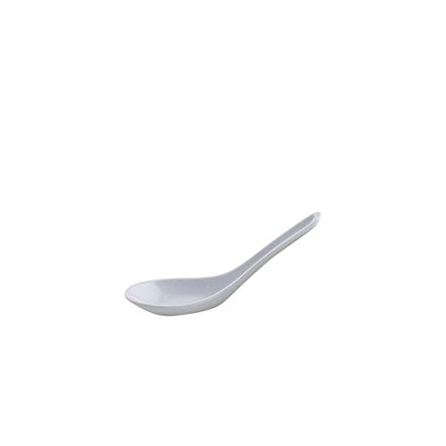 12-Pack Won Ton Spoon by Thunder Group – Aluminum, White, Pack of 12, Model 7003W