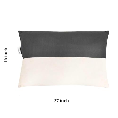 Image of Hotel Quality Premium Fibre Cushions | Cushion 16 inch x 16 inch | Pillow,Cushion,Cushions for, Cushion Pillow,Pillow,Cushions for Bed (Grey-White, 1)