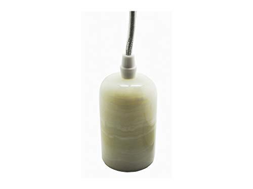 Douille E27 marbre kit suspension câble blanc 1m et cache-piton blanc de plafond