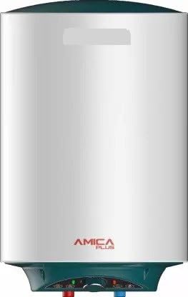 Crompton 10 L Storage Water Geyser-Amica Plus 10L With Superior Glasslined Technology and Free Installation-White & Green
