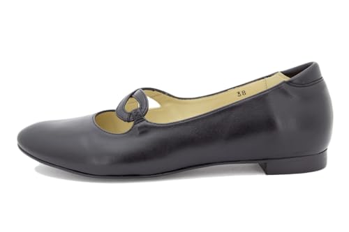 Zapatos de salón PieSanto 245531 en ante negro para mujer con tacón cómodo