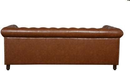 Image of Modern & Classic Chesterfield Sofa 5 Seater Sofa Velvet L-Shape Corner Sectional Button Tufted Sofa for Living Room, Dining Room, Office and Hallway-(Brownn).