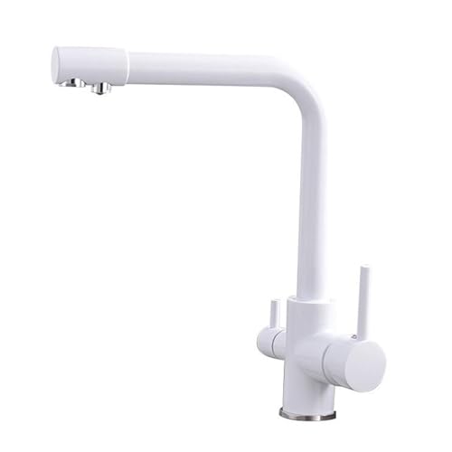 Robinet cuisine 3 en 1 eau purifiée mitigeur gris orientable avec douchette spray