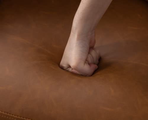 Ealson Swivel Bar Stools Set Of 4 Modern Leather Counter Barstools With Back And Arms Adjustable Bar Height Bar Stool Chairs With Metal Base For Kitchen Island/Home Indoor/Dining Room, Brown #TOP5