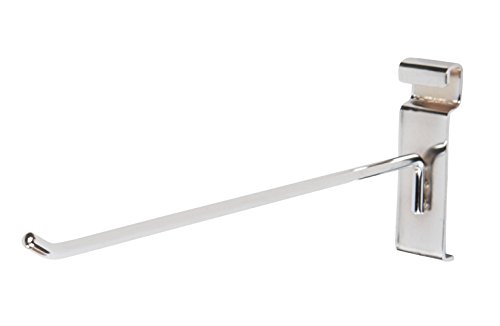 SSWBasics 10 inch Chrome Peg Hook for Wire Grid -Pack of 25- Gridwall Hooks - 10 Inch Chrome Peg Hook for Wire Grid - Essential Gridwall Accessories - Durable Grid Wall Accessory for Retail Displays