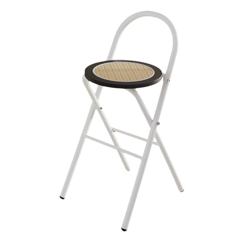 Vllentin Sillas Altas Plegables con Respaldo ReposapiéS,Taburete De Bar Plegable con Respaldo,Ahorran Espacio,Estable Y Antideslizante,For Usar En Restaurantes,Bares,Cocinas