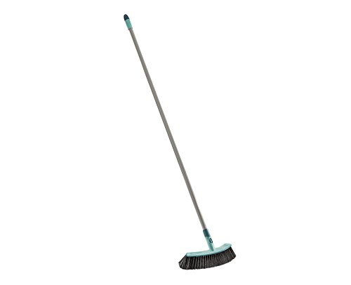 Leifheit Allroundbesen Xtra Clean Collect 30 cm, X-Borsten für gründlicheres Fegen, Kehrbesen mit Borsten aus Kunststofffaser, Feger ohne Stiel, Laminatbesen mit Sichelform und Click-System