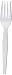 Dixie Plastic Tableware, Heavyweight Forks, White, 100/Box, Sold As 1 Box