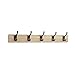 Produktbild Amazon Basics - Holz Wandgarderobe - 5 Moderne Haken, 57 cm, Natürlich, 2 Stück