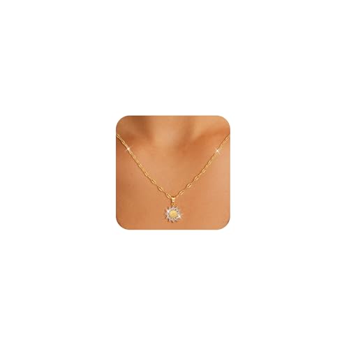 Yatumery Cubic Zirconia Necklace, 14K Gold Plated Dainty Diamond Necklaces For Women Simple CZ Gold Jewelry Choker Necklaces for Women Trendy Gifts by Yatumery - Used condition - US$5.85