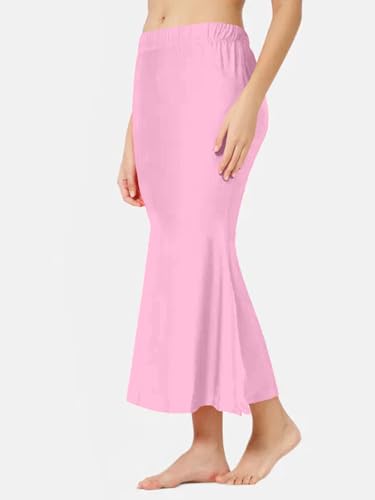 Image of Selvia Women's Lycra Blend Solid Elastic Side Slit Straight Saree Shapewear Petticoat || Saree Shapewear for Women|| Saree Petticoat for Women