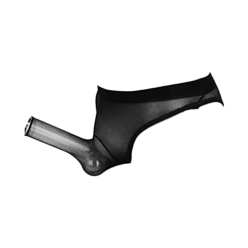 JEsilunmaMY Mens Elephant Nose Briefs See Through Open Brief Stockings Panties Ultra-Thin Transparent Pantyhose Underwear