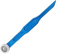 CRL VR10 11" Blue Handle Vinyl Roller Tool - Knurled Diamond Ball Bearing Wheel for Glazing Vinyls & Window Gaskets