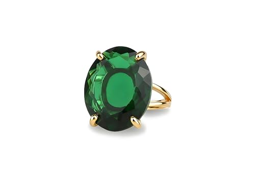 Bague émeraude en or luxueux large et confortable pour femme