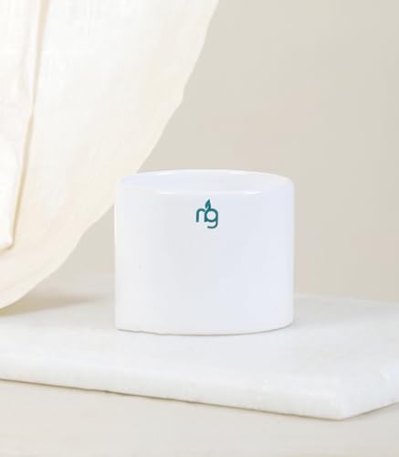 Image of Nurturing Green Combo of 2 White Ceramic Pots | Pots for Plants | Pots for Home Garden (Size: 3.5 Inch Wide*2.8 Inch High)