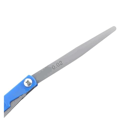 Juego de calibradores de espesores métricos Flozari, rango 0,02–1,0 mm, para medir holguras en válvulas, motores diésel y equipos agrícolas miniatura 4