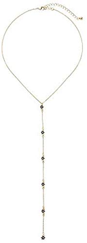 Preisvergleich Produktbild CKAWM Halskette Öl Drop Stars Lange Halskette Frauen Einfache Pullover Kette