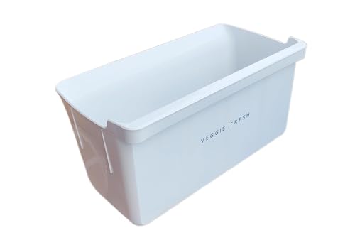 Vegetable Box For Fridge Basket Compatible With Whirlpool Single door 190 To 200 Liter Refrigerator Non-Transparent White Plastic Part Code W10418585