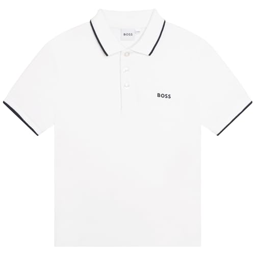 BOSS Kids Logo Polo Shirt Juniors White 12 Years