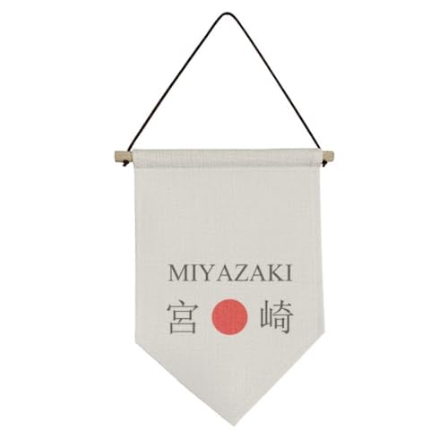 Drapeau Miyazaki toile suspendre cadeau déco japon rouge