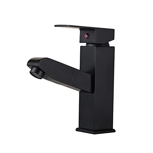 Mitigeur extractible eau chaude et froide en laiton de lavabo