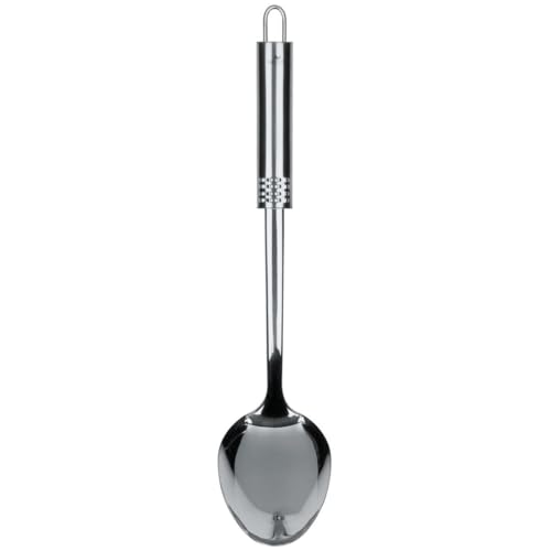 Fackelmann Servierlöffel 31 cm OVALGRIFF, Vorlegelöffel, Küchenhelfer aus hochwertigem Edelstahl (Farbe: Silber), Menge: 1 Stück