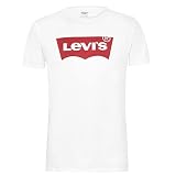 camiseta levis niña Vestido con volantes Levi\'s Graphic Set-in Neck T-Shirt, White, M Hombre