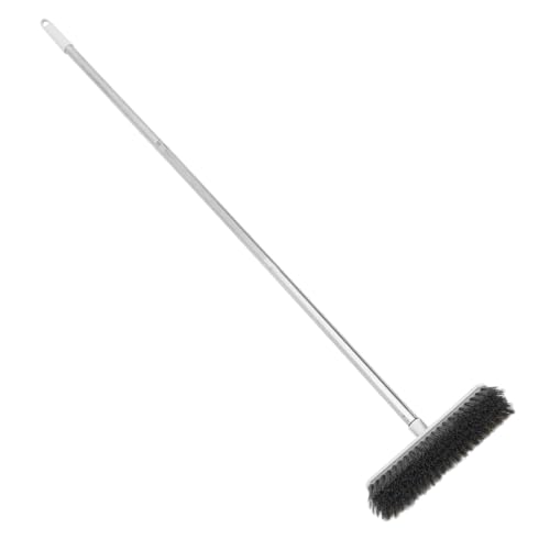 VOSAREA Indoor Broom with Long Handle Heavy Duty Scrubbing Floor Brush for Effortless Cleaning Bathroom Kitchen and Outdoor Spaces Stiff Bristles for and Grout