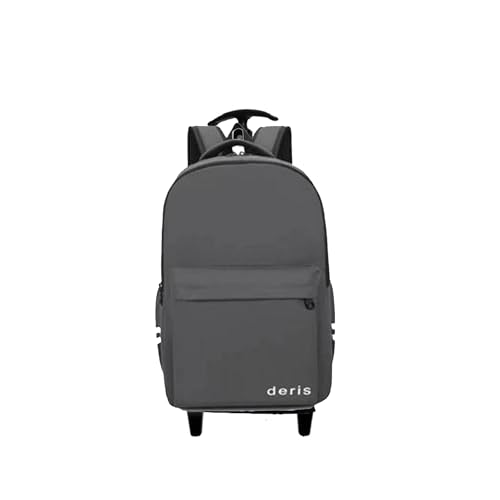 Mochila carrinho rodinha executiva imperme?vel emborrachada refor?ada escolar, trabalho ou viagens (CINZA)