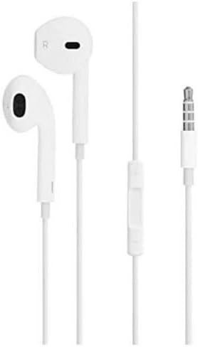 Wired Earphones with 3.5mm Jack, Built-in Microphone, White