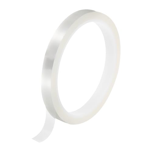 Image of uxcell Clear Heat Tape, 1 Roll 10mmx33m 108ft High Temperature Heat Resistant Tape for Sublimation,Heat Vinyl Press,Heat Transfer, Circuit Board, No Residue