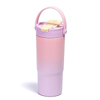 Gobelet Isotherme Avec Paille Pluseight - 600 Ml, Acier Inoxydable Double Paroi, Anti-fuite, Réutilisable - Jaune Vif
