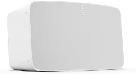 Sonos Five | HiFi Speaker with WiFi, 3.5 mm Line in, Support for Hi-Res Audio Streaming - White