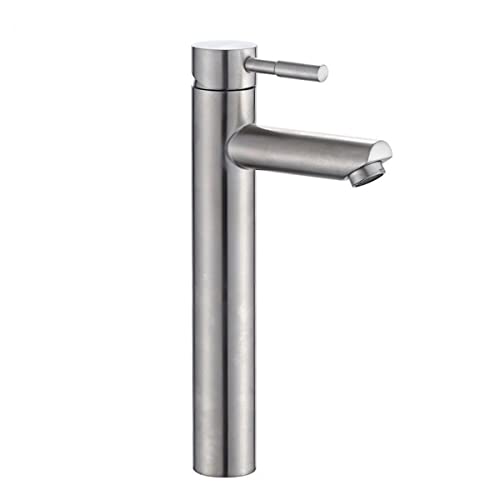 Grifo de baño de acero inoxidable cepillado con diseño de barra moderna 2