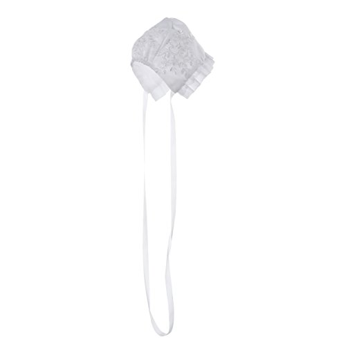 NIMBLE Baby Girls Baptism Delicate Embroideried Gown with Bonnet for 0-15 Months