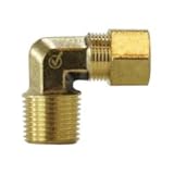 Midland Industries 18234LF 90 deg Elbow, 3/8 in Compression x 3/8 in MNPTF, Brass (2 Pack)