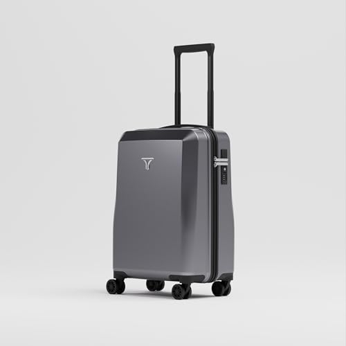 Image of Carry-On (55cm) Cabin Trolley Bag & Free Backpack, Phone Stand, Combination Lock, Charging Slots, Cup Holder, 8 Smooth Wheels, Polycarbonate Hard-Shell (T3, Alloy)