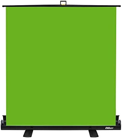 Upgrate EMART Green Screen, 61 x 72in Collapsible Chroma Key Panel for Background Removal, Portable Retractable Wrinkle Resistant Chromakey Green Backdrop with Auto-Locking Frame, Aluminum Hard Case