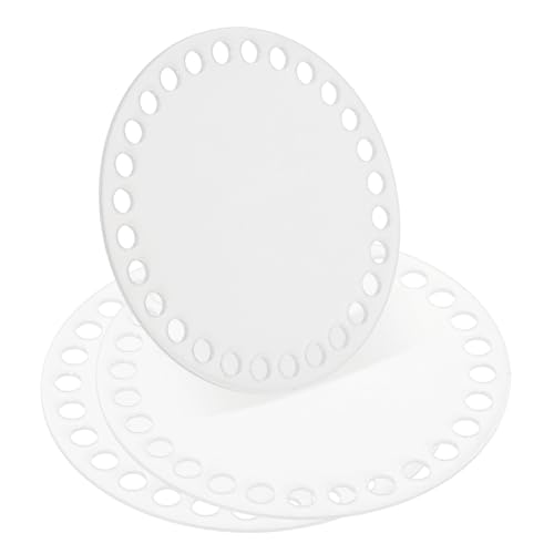 PATIKIL Base de cesta de crochê de 10 x 10 cm, 2 peças de suprimentos de acrílico redondo para confecção de bolsas, modelador, kit de tricô para crochê, bolsa de ombro, bolsa de mão e artesanato