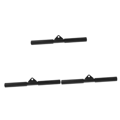 POPETPOP 3 Piezas Manillar Alto Desplegable Deportista Levantamiento De Pesas Pasador De Gimnasio Cinturón Empujar Agarre Ejercicio Poleas Equipo Deportes Gimnasia Fortalecedor Acero Black