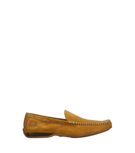 Frye Lewis Venetian Loafers for Men Hand-Crafted with Antique Pull-Up Leather with Moccasin Construction, Full Rubber Outsole, and Modified Heel