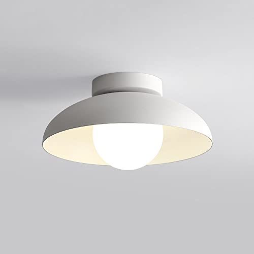 Plafond blanc en métal semi-encastré luminaire couloir et entrée moderne