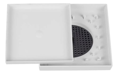Ralo Oculto 15x15cm Astra Quadrado Branco Anti-Inseto Invisível para Banheiro Invisível