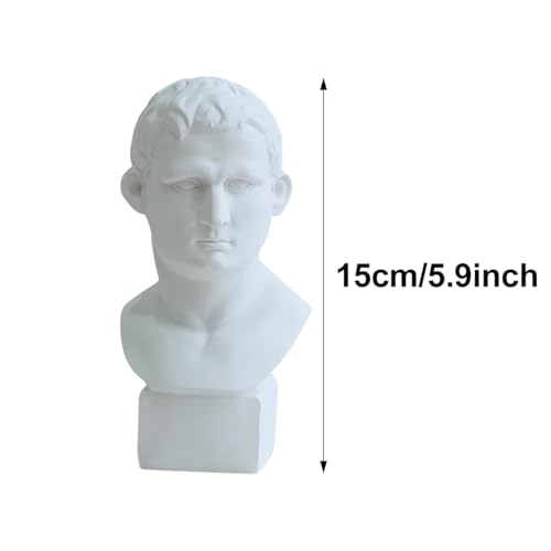 Busto de Agripa de mitología para decorar mesas de hogar 3
