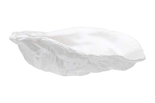Creative Co-Op White Ceramic Shell Shaped Dish
