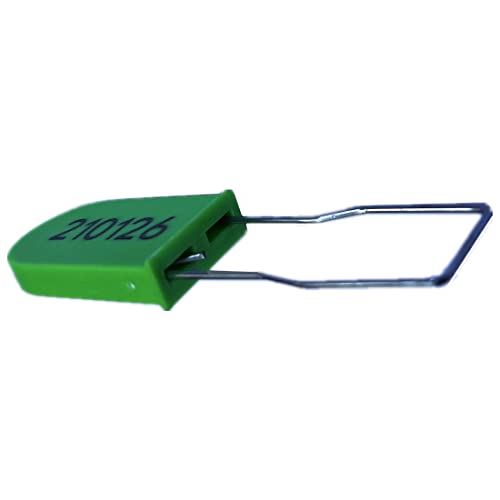 Plastic Wire Padlocks Security Seals Disposable Anti-Tamper Lock Numbered Green (Pack of 50) by XF-Vel - Used condition - Image 2