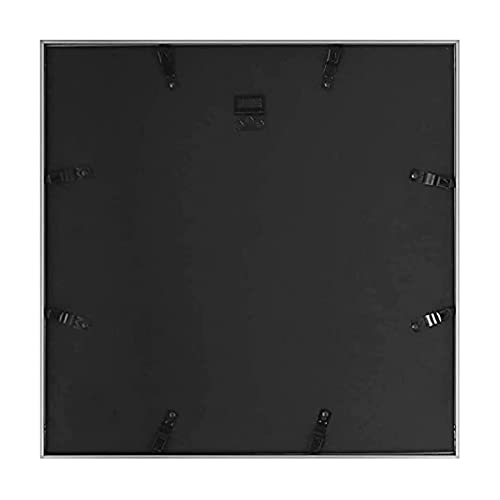 Golden State Art 16X16 Silver Aluminum Metal Frame With Ivory Mat - Displays Nine 4X4 Photos - Square Collage Frame - Real Glass, Sawtooth Hanger, Swivel Tabs - Wall Mounting, Landscape, Portrait #TOP1